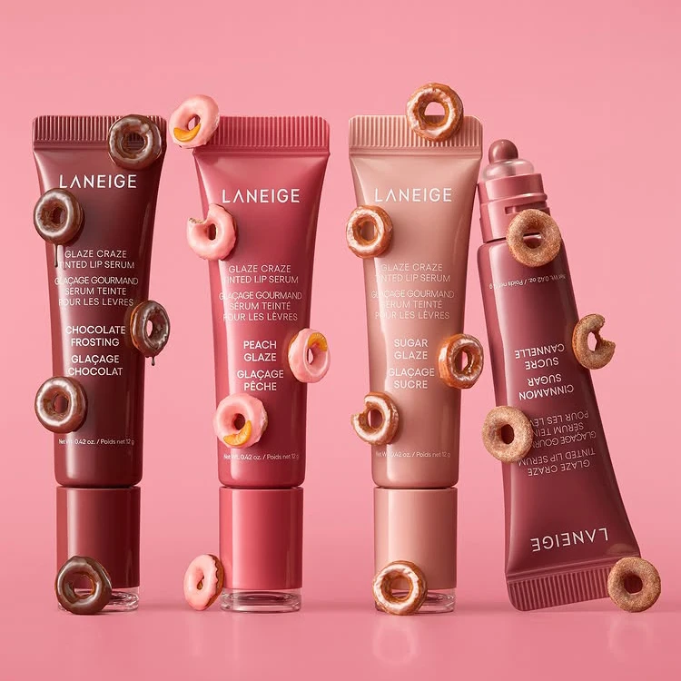 Skincare Laneige - Laneige Donut Strawberry Sugar Lip Gloss