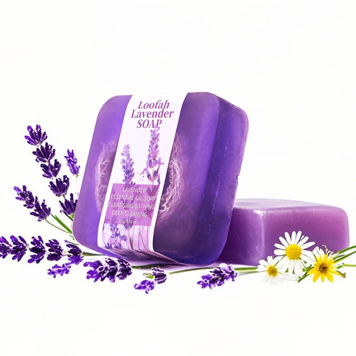 S+100g  Lavender Loofah Essent - đánh giá và giá Kojic Acid Soap