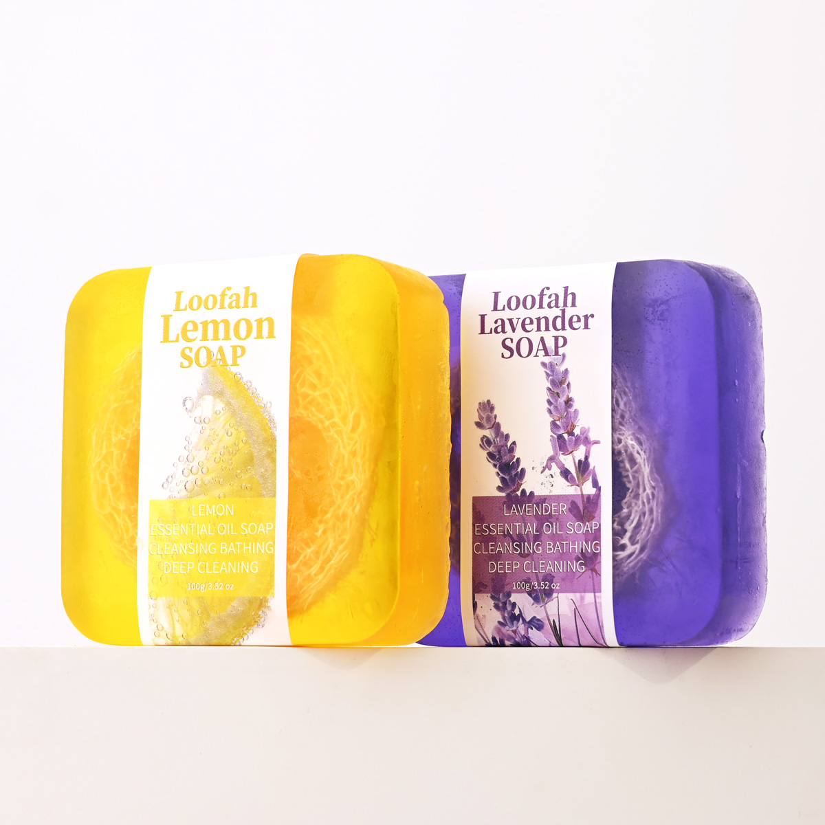 S+100g  Lavender Loofah Essent - đánh giá và giá Kojic Acid Soap