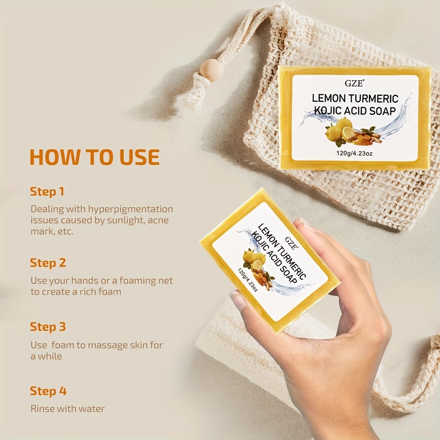 GZE Body Restore Lemon Turmeri - đánh giá và giá Kojic Acid Soap