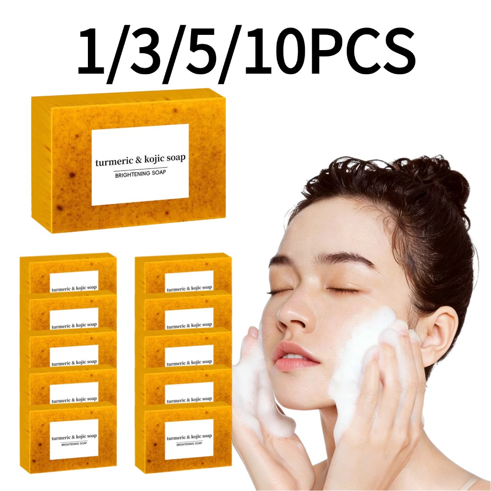 1/3/5/10PCS Turmeric Hand Made - đánh giá và giá Kojic Acid Soap